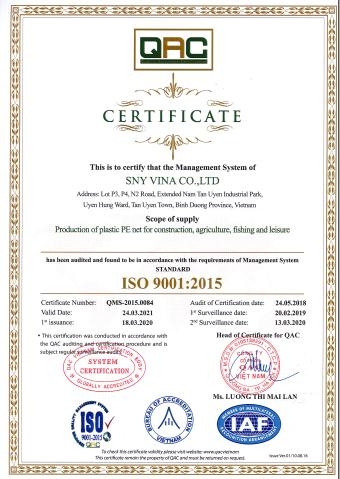 CERTIFICATE ISO 2020